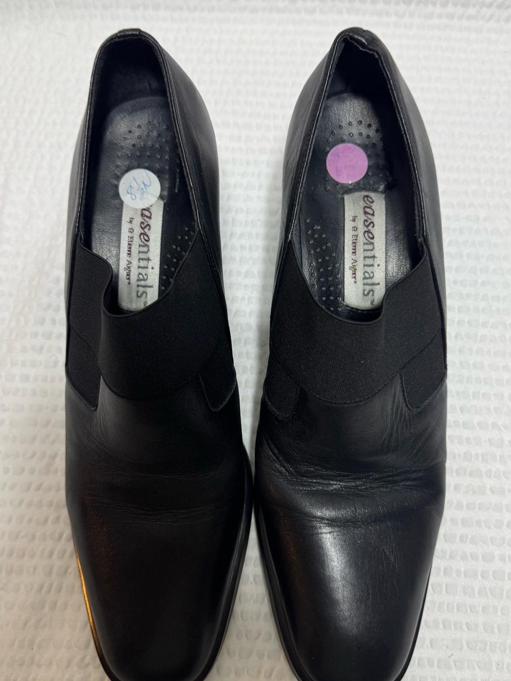 Etienne Aigner Black Leather Slip-On Loafers